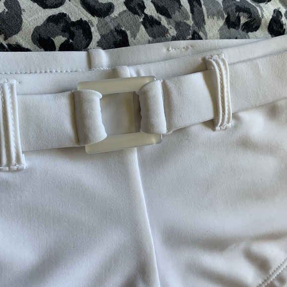 White spandex booty boy shorts Y2K yoga swim beach summer small - Picture 2 of 9